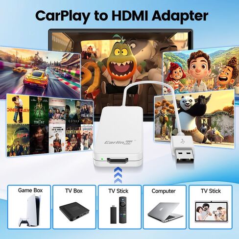 Carlinkit Wired CarPlay ترقية محول HDMI HD2CP، تحويل موارد HDMI HD بسهولة وسرعة إلى شاشة السيارة الأصلية من خلال CarPlay السلكية، ودعم ترقية OTA in Kuwait