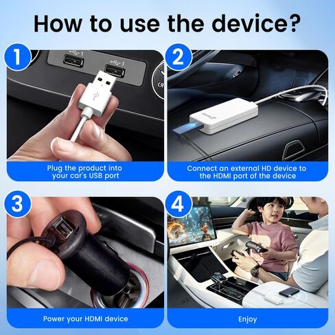 Carlinkit Wired CarPlay ترقية محول HDMI HD2CP، تحويل موارد HDMI HD بسهولة وسرعة إلى شاشة السيارة الأصلية من خلال CarPlay السلكية، ودعم ترقية OTA in Kuwait