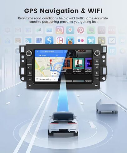 2G 64G Android Car Stereo Radio Carplay لسيارة Chevy Chevy Epica Tosca Captiva Lova Kalos Aveo/Daewoo Gentra Matiz M250 مع Android Auto 7 بوصة تعمل باللمس مرآة وصلة BT FM/RDS SWC كاميرا احتياطية in Saudi Arabia