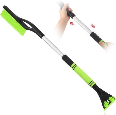 27"-33" Snow Brush and Detachable Ice Scraper with Ergonomic Foam Grip Scalable Range 27" Winter Accessories for Cars Trucks SUV(Red) in Kuwait