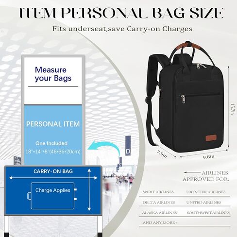 Travel Backpack for Women for Spirit Airlines Personal Item Bag 18x14x8 Inches Travel Bag Laptop Backpacks for Men Travel Backpack Carry on Flight Approved Womens Work Backpack for College bookbag in Saudi Arabia
