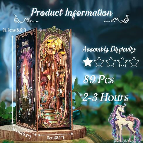 Cutefun Book Nook Kit, DIY Miniature House Dollhouse Kit for Adults and Teens, Christmas Cottage Bookends, 3D Puzzles for Adults Christmas Decorations Gifts for Family Friends in Saudi Arabia