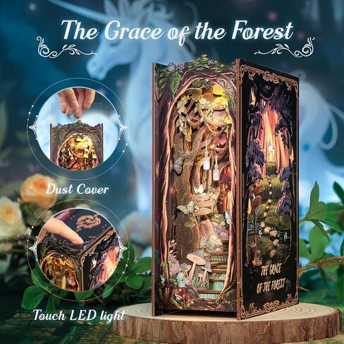 Cutefun Book Nook Kit, DIY Miniature House Dollhouse Kit for Adults and Teens, Christmas Cottage Bookends, 3D Puzzles for Adults Christmas Decorations Gifts for Family Friends in Saudi Arabia