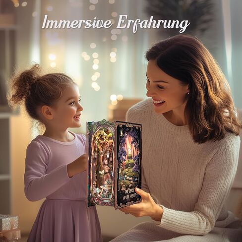 Cutefun Book Nook Kit, DIY Miniature House Dollhouse Kit for Adults and Teens, Christmas Cottage Bookends, 3D Puzzles for Adults Christmas Decorations Gifts for Family Friends in Saudi Arabia