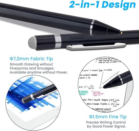 Stylus Pen for Amazon Fire HD 10 Tablet, EDIVIA Digital Pencil with 1.5mm Ultra Fine Tip Pencil for Amazon Fire HD 10 Tablet Stylus, White in Kuwait