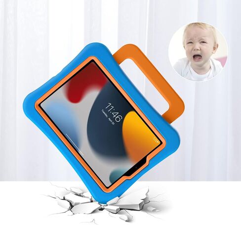 Kids Case for iPad 7th/8th/9th Gen 10.2 inch, Light Weight Heavy Duty/Shockproof/Drop Proof with Handle/Kickstand, Child Friendly Protective Cover for iPad 10.2" 2019/2020/2021 (Blue) in Saudi Arabia