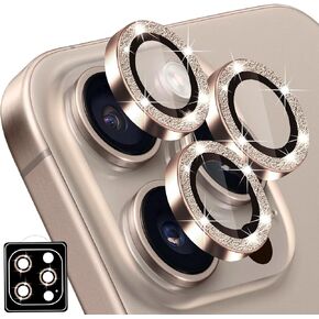 Designed for iPhone 16 Pro and 16 Pro Max Camera Lens Protector, Diamond Glitter Bling Sparkle Lens Cover 9H Tempered Glass Camera Cover Anti Scratch Shockproof Screen Protector for Women Girls