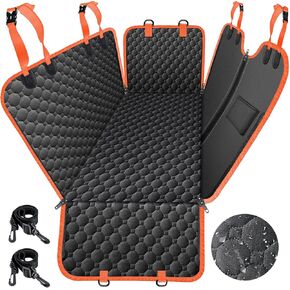 Mancro Dog Car Seat Cover for Back Seat, Waterproof Car Seat Protector for Dogs with Side Flaps, Scratchproof Dog Backseat Cover, Durable Nonslip Dog Hammock for Sedans, Trucks, SUVs, Standard