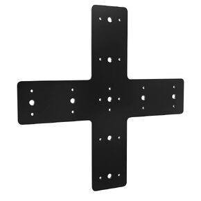 45 Degree Angle Flat Bracket (2 pc) with Powder Coating as Mending Plate, Angled Brackets, 45-Degree Knee Plate, and 45 Degree Leg Bracket for Truss and Framing. Great for Outdoor and Indoor.