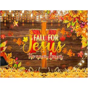 YYNXSY Fall Thanksgiving Background Party Decorated with Brown Wood Boards backdrops Maple Leaf Pumpkin Friends Gift Photo Studio Background 7X5FT YY-2529