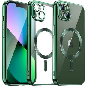 JETech Soft Clear Case for iPhone 13 6.1-Inch, Camera Lens Full Protection, Compatible with MagSafe Wireless Charging, Shockproof Electroplated TPU Phone Cover (Pink)