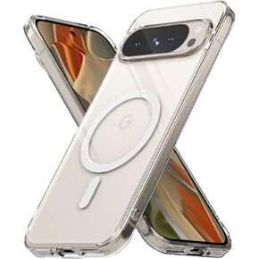 Ringke Fusion [متوافق مع MagSafe] مصمم لجراب Google Pixel 9 Pro XL، غطاء هاتف شفاف مقاوم للخدش ومقاوم للصدمات - شفاف مغناطيسي