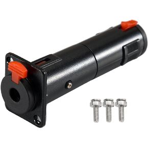 1/4 Inch TRS Stereo Solderless Female to Female Balanced Jack Panel Mount Adapter Socket, 2 Pack