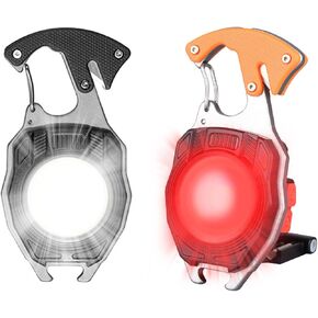 LETOUR 2 Pack Led Keychain Flashlight,2000 lumens Rechargeable Cob Waterproof Portable Led Work Light，5 Light Modes Pocket Light with Battery Display
