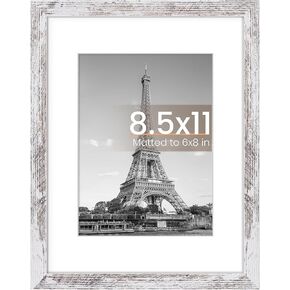 upsimples 11x14 Picture Frame, Display Pictures 8x10 with Mat or 11x14 Without Mat, Wall Hanging Photo Frame, Blue, 1 Pack