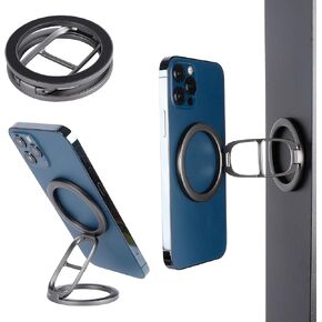 Dual Magnetic Gym Phone Holder for Magsafe Lightweight and Compact, Easy Attach Your Phone to Iron Stuff, Magnetic Phone Stand Compatiable with iPhone 15 14 13 12 Pro Max Series, Magsafe Cases