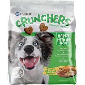 Blue Seal Kent Entrust Crunchers - Small Dog Treats, Happy Health Recipe - Crunchy Oven Baked Biscuits with Premium Ingredients, Nutritious Snack, Ideal for Training - Made in USA, 2-Pound Bag