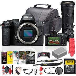 Nikon Z50II Mirrorless Camera Body Bundle with NIKKOR Z 180-600mm f/5.6-6.3 VR Lens (Nikon Z) + 64GB Memory Card + 6Ave Cleaning kit+ Camera Bag + More Vlogging Accessories Kit (Renewed)