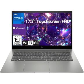 HP Envy 17 Laptop, 17.3" FHD Touchscreen Display,Intel i7-1355U Processor, 32GB RAM 1TB SSD, NVIDIA GeForce RTX 3050, Backlit Keyboard, Wi-Fi 6E, Bluetooth 5.3, Windows 11 Home, Silver