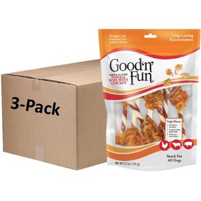 Good 'n' Fun Triple Flavor Double Pops with Chicken, 5.5 oz, 21 Count (3 Packs of 7 Count)