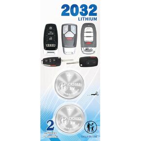 2Pack Key Fob Battery Replacement for Audi (A3 A4 A5 A6 A7 A8 Q3 Q4 Q5 Q6 Q7 Q8 R8 RS RS3 RS4 RS5 RS6 RS7 S3 S4 S5 S6 S7 S8 SQ5 SQ7 SQ8 TT Allroad Sportback Quattro (Check Fitment Guide)