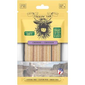 Churro Chew | USA Made | Lactose - Soy - Grain - Gluten Free | for All Dogs | 4 Churro Chews | Real Cheese & Chicken Flavor