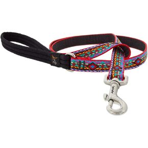 Dog Leash by Lupine 3/4" Wide El Paso Design 4-Foot Long with Padded Handle
