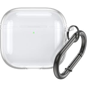 Transparent Case Design for Apple AirPods 4 2024 Version Crystal Clear Cute Case Soft Cover Silicone Shockproof Case Anti-Fall Case for AirPods 4 Case (Purple, AirPods 4)