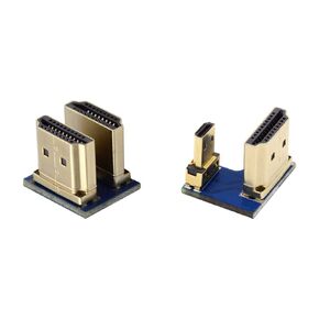cablecc 2pcs/Set HDMI to Micro HDMI Type A to Type-D Male Connector Socket Opposite U Shape Back Angled for Raspberry PI 3B/3B+/4B