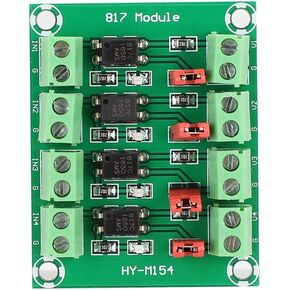 V BESTLIFE PC817 4 Channel Optocoupler Isolation Board Voltage Converter Adapter Module 3.6-30V Driver Photoelectric Isolated Module PC 817