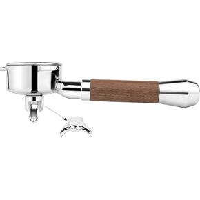LILQ 54mm Bottomless Naked 3 Ears Portafilter | Compatible with 54mm Breville Machines | Stable Handle (Aluminum Flat, 54mm Breville)