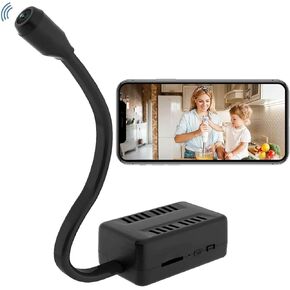 Sanpyl 1080P Mini Camera, Motion Detection, H.265 Encoding, Small Adjustable Snake Lens, Video Playback, X7 Model with Real Time Monitoring for Home Security