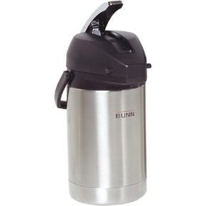 BUNN 2.5 Liter Lever-Action Airpot, Stainless Steel, 32125.0000