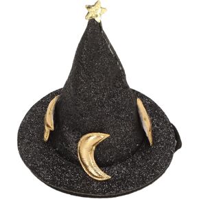 Zerodis Hamster Hat, Small Pet Halloween Costume Guinea Pig Wizard Hat Lizard Witch Head Accessories Hamster for Hedgehog Chinchilla Ferret (Black)