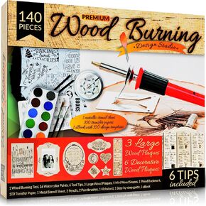 Premium Wood Burning Kit 43PCS, Dual Power Mode Wood Burner Pen Tool with 36Tips & Accessories All in A Wood Storage Case - Complete Gift for an Effortlessly Mastering The Art of Pyrography