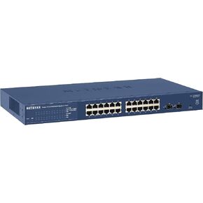NETGEAR GS724T-400NAS 24-Port Gigabit Smart Managed Pro Switch, 2 SFP, L2, ProSAFE Lifetime Protection (GS724Tv4) (Renewed)