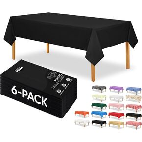 Utopia Kitchen Plastic Table Cloth Disposable (12 Pack - 54x108 Inch) White Rectangle Tablecloth Waterproof Stain Resistant Party Table Cover
