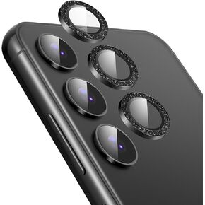 Suoman for Samsung Galaxy S24 Plus Camera Lens Protector, 2.5D 9H Tempered Glass Camera Lens Protective Film [Glitter Diamonds] for Galaxy S24 Plus 6.65 inch 5G -Purple