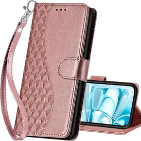 for iPhone 16 Wallet case, Flip Folio Cover with Stand Feature for Women Men, PU Leather Phone Case Fit for iPhone 16 6.1'' [Blue-Butterfly]