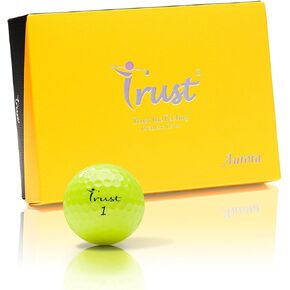 Trust Rosa Pink Golf Ball,Crystal Urethane Covered, K9 Dynamic Core, 3 Piece Golf Ball, Special design for female golfers (Pink, 12 balls)