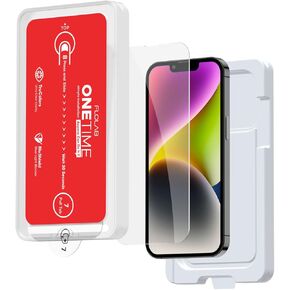 FLOLAB NanoArmour ONETIME Case Friendly for iPhone 14/13 / 13 Pro Screen Protector the Best iPhone Tempered Glass - Durable, Smooth as Butter, Easy to Install, Guaranteed. (Dust Free)