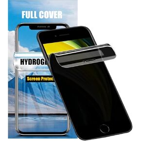 LOOKSEVEN 2 Pack Privacy Hydrogel Film For iPhone 15 Pro Max Soft TPU Screen Protector, High Sensitivity Protective Film (Not Tempered Film)