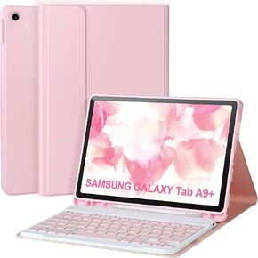 Keyboard Case for Samsung Galaxy Tab A9+/Plus 11’’ 2023(SM-X210/X216/X218),Case with Keyboard for Samsung Tab A9+ with S Pen Holder,Detachable Bluetooth Keyboard for Samsung A9 +Auto Wake/Sleep,Blue