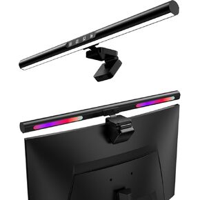 Computer Monitor Lamp,Gaming Office Desk Lamp, 3 Modes Dimmable Backlight,3 Color Temperature Adjustable.LED Monitor Light Bar Lamp for Eyes-Care, E-Reading