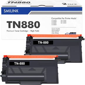 TN880 TN-880 Toner Cartridge Compatible for Brother TN880 Super High Yield Black Toner Cartridge TN 880 for HL-L6200DW L6200DWT L6400DW L6400DWT MFC-L6700DW L6800DW L6900DW Printer 2 Pack