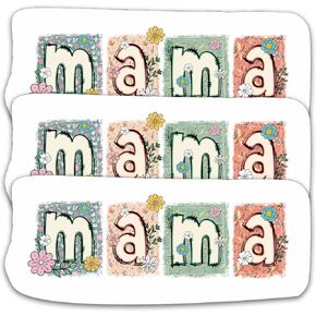 (3Pcs) Praying Mama Black Sticker Mom Sticker Mama Sticker Perfect for Moms Mama Mother Grandma Mother's Day – Waterproof Vinyl Decal for Book Laptops Phones Tumblers Water Bottles, Size 3 x 1.8 Inch