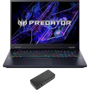 acer Predator Helios 18 Gaming & Entertainment Laptop (Intel i9-14900HX 24-Core, 64GB DDR5 5600MHz RAM, 4TB PCIe SSD, GeForce RTX 4090, 18" 250 Hz Win 11 Home) with USB-C Dock
