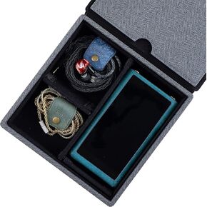 حقيبة حمل ميتري لجهاز FiiO iBasso Sony Shanling HiBy Cayin Astell&Kern Questyle، صندوق تخزين صلب مصنوع يدويًا من الأكريليك لسماعات IEM + مشغل الصوت الرقمي (حافظة سماعات أكريليك 6 - أسود)