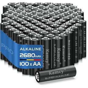 AA Batteries 100 Pack - Alkaline Double A Batteries - Ultra Long-Lasting, Leakproof 1.5v Batteries AA Size LR06 - Double AA Battery for Household and Office Devices