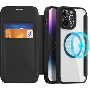 iPhone 15 pro Wallet Case, iPhone 15 pro flip Wallet case, Folio Wallet iPhone 15 pro Leather case with Card Holder, iPhone 15 pro Case Wallet with Card Slot (Black, for iPhone15 Pro 6.1")